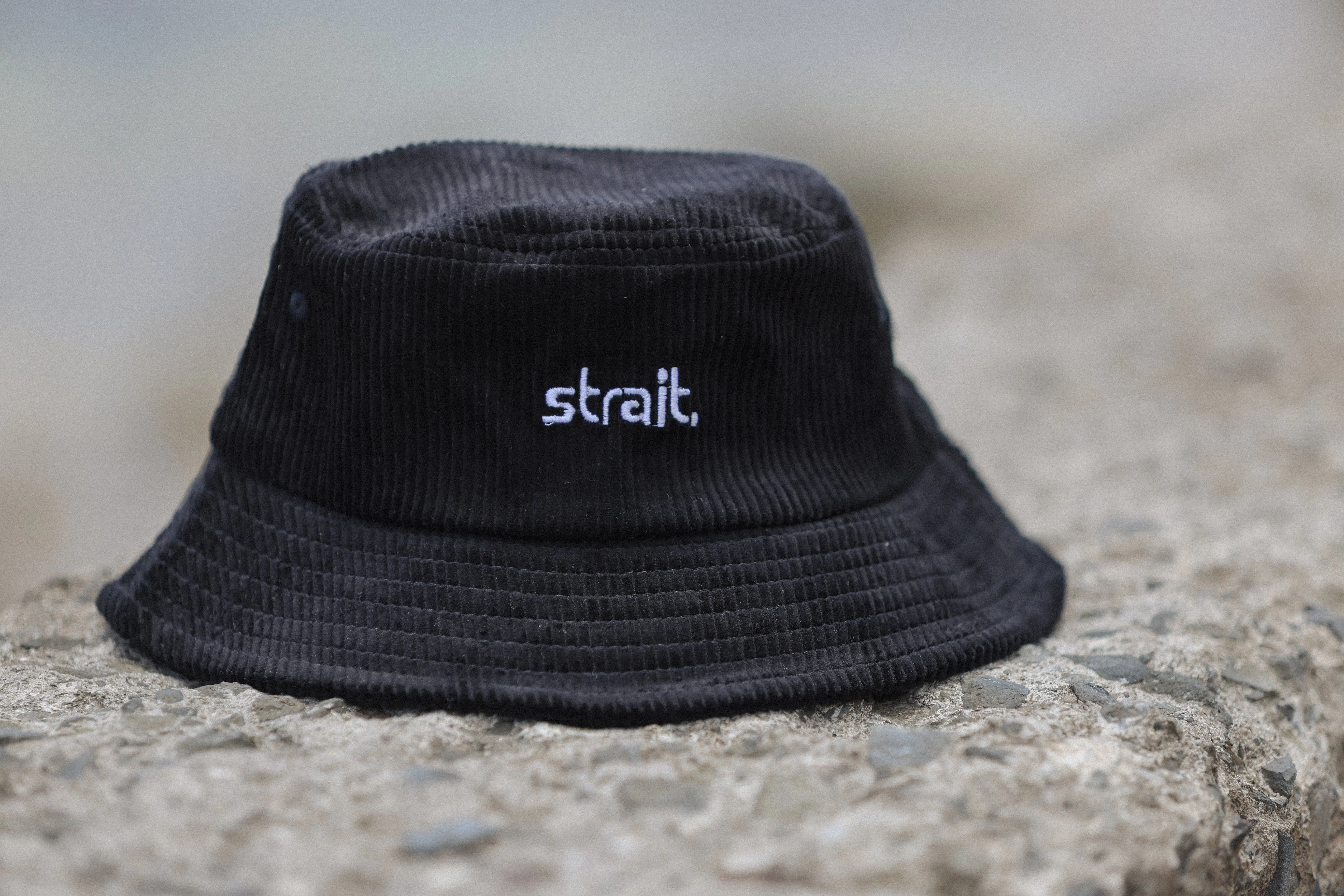 Black Corduroy Bucket Hat