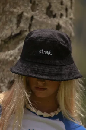 Black Corduroy Bucket Hat