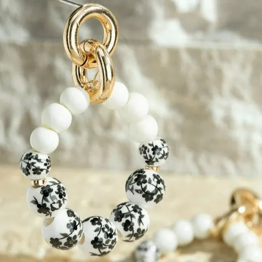Black Oshibana Earrings