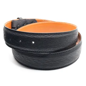 Black Sharkskin Belt Straps