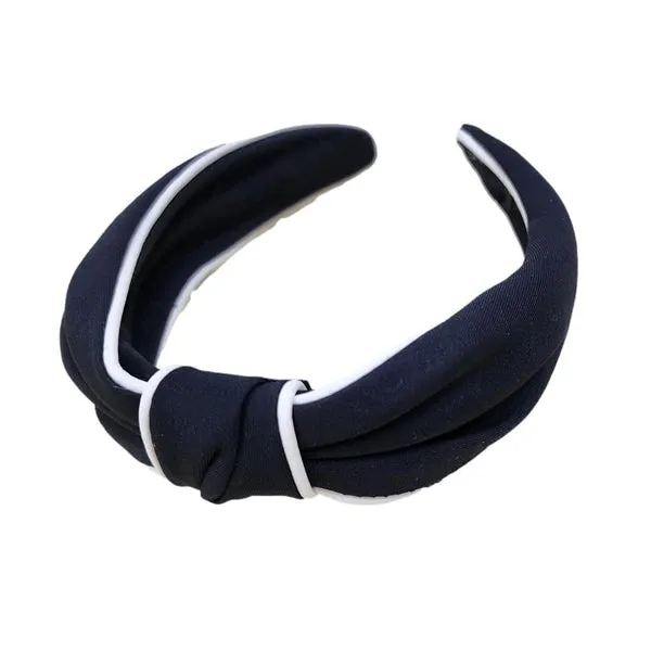 Black Wide Brimmed Knotted Headband 黑色寬邊打結頭箍 HA20452