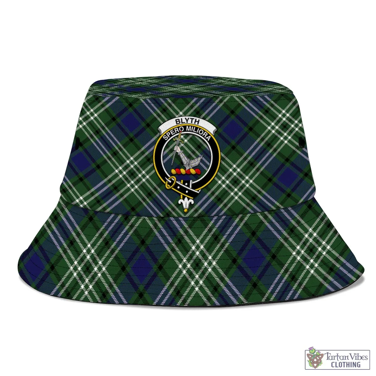 Blyth Tartan Bucket Hat with Family Crest