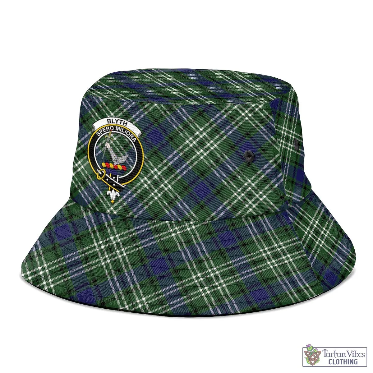 Blyth Tartan Bucket Hat with Family Crest