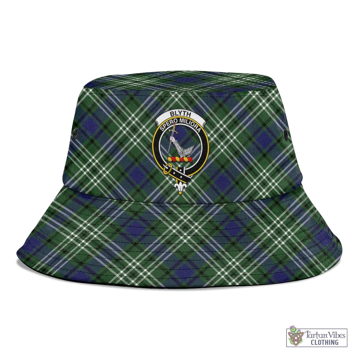 Blyth Tartan Bucket Hat with Family Crest