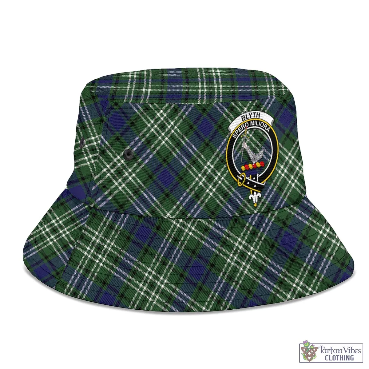 Blyth Tartan Bucket Hat with Family Crest