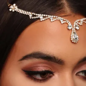 Bohemian Vintage Rhinestone Bridal Headband for Womens Wedding Day