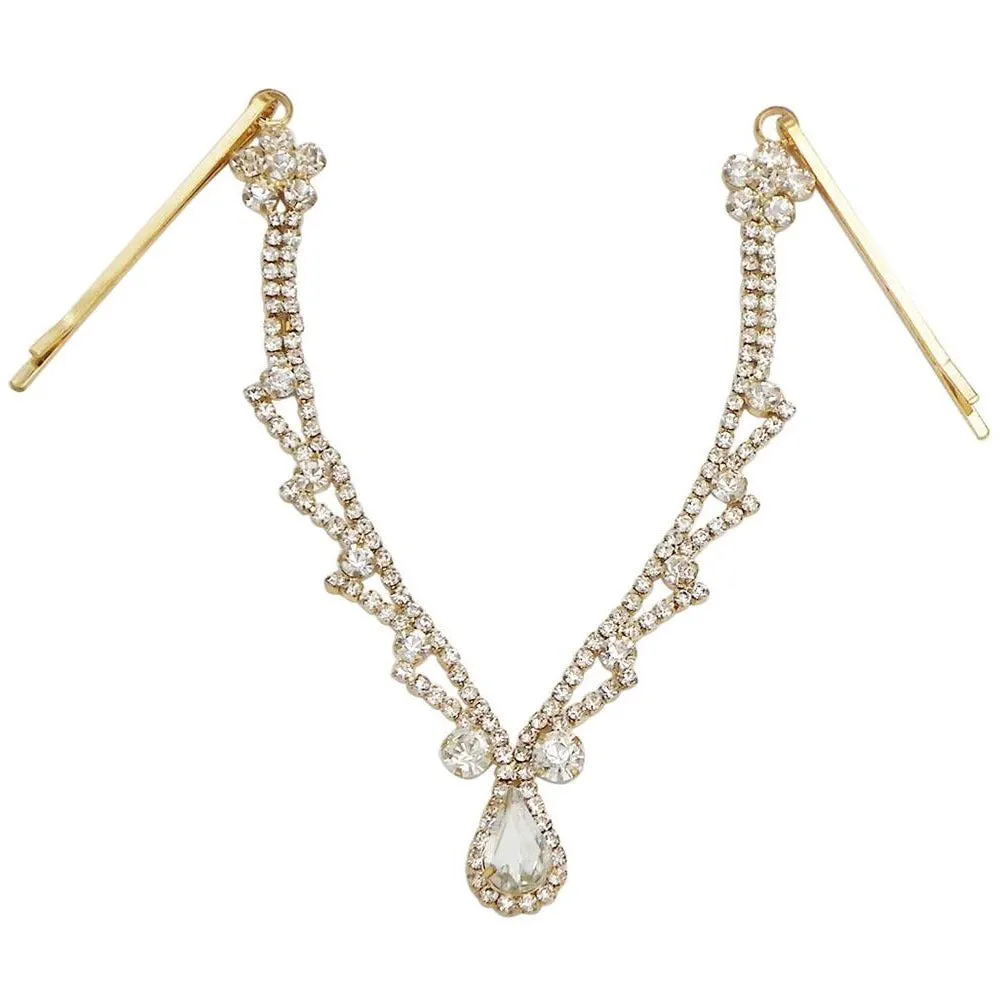 Bohemian Vintage Rhinestone Bridal Headband for Womens Wedding Day