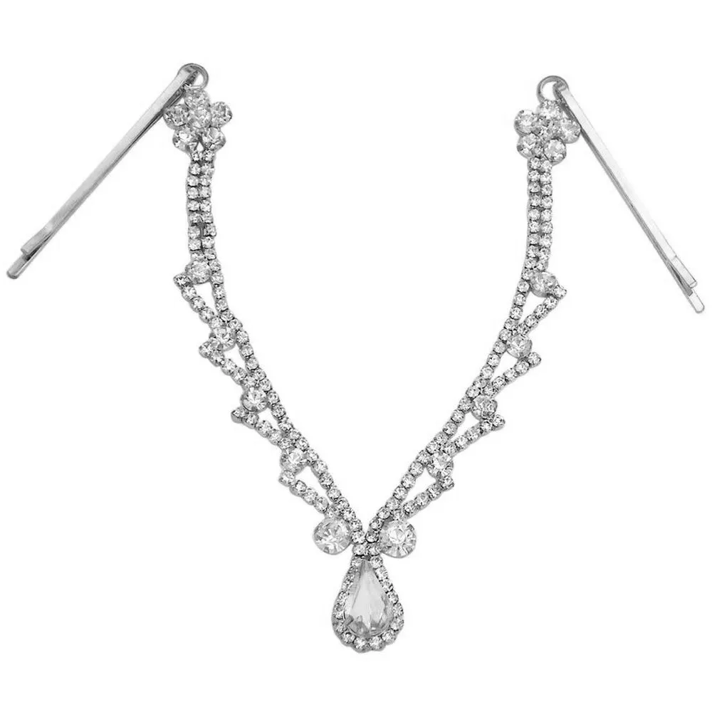Bohemian Vintage Rhinestone Bridal Headband for Womens Wedding Day