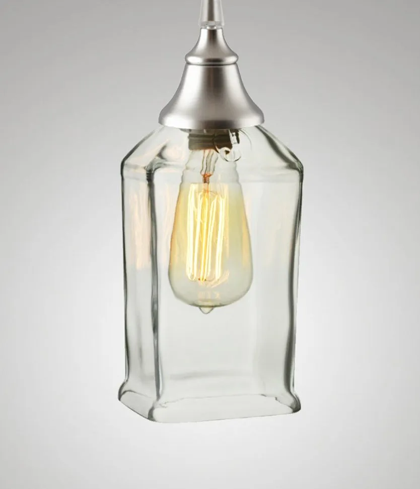 Bottle Glass Pendant, Clear