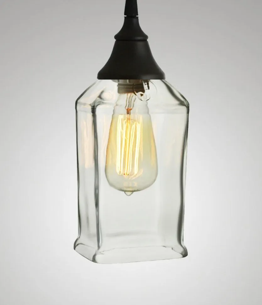 Bottle Glass Pendant, Clear