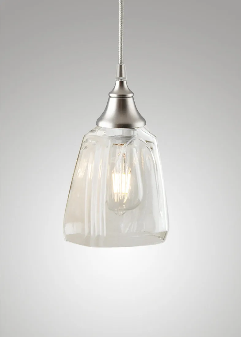 Bottle Glass Pendant, Clear