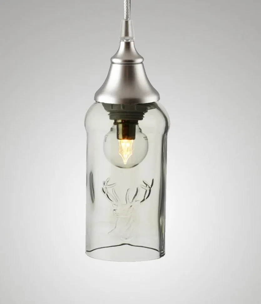 Bottle Glass Pendant, Clear