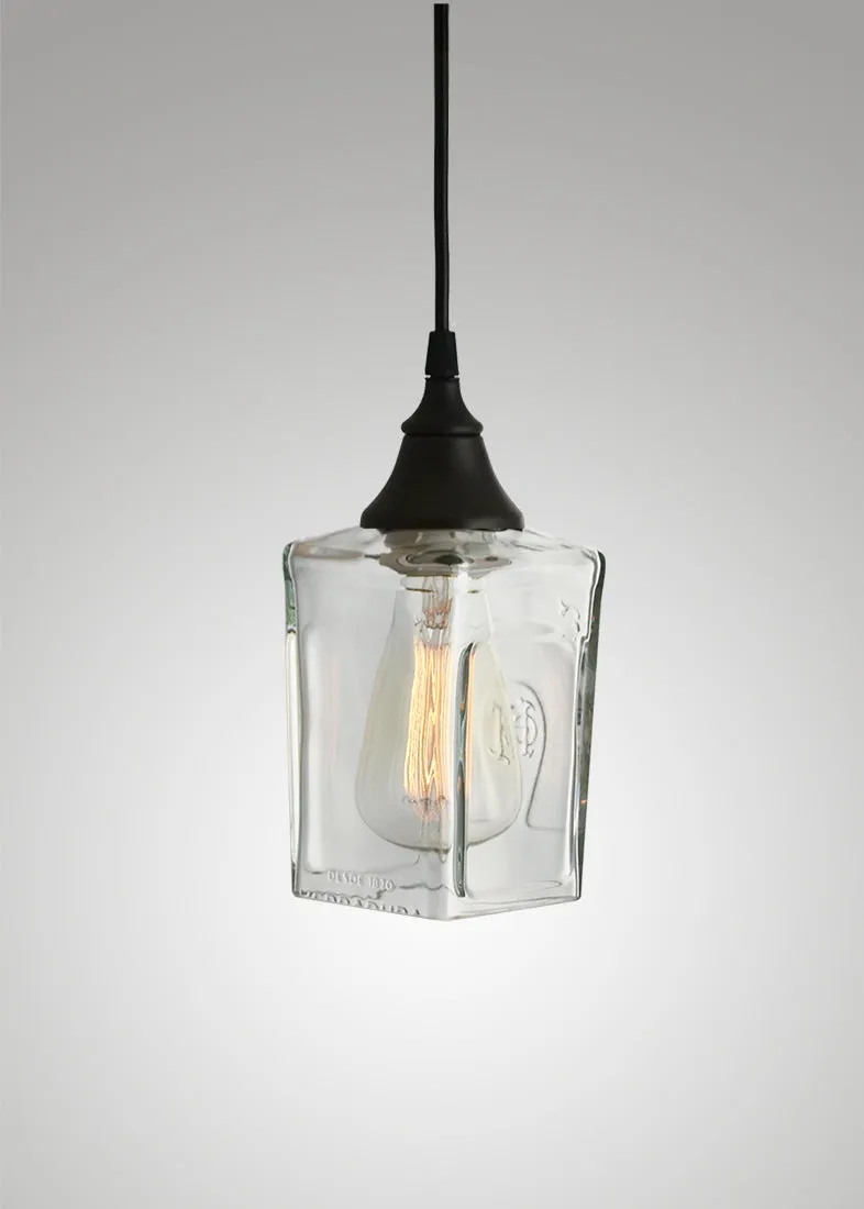 Bottle Glass Pendant, Clear