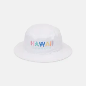 Boys/Girls Hawaii Bucket Hat - White