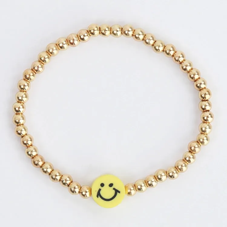 Bracelet Beaded Happy Face
