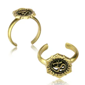 Brass Om Toe Ring