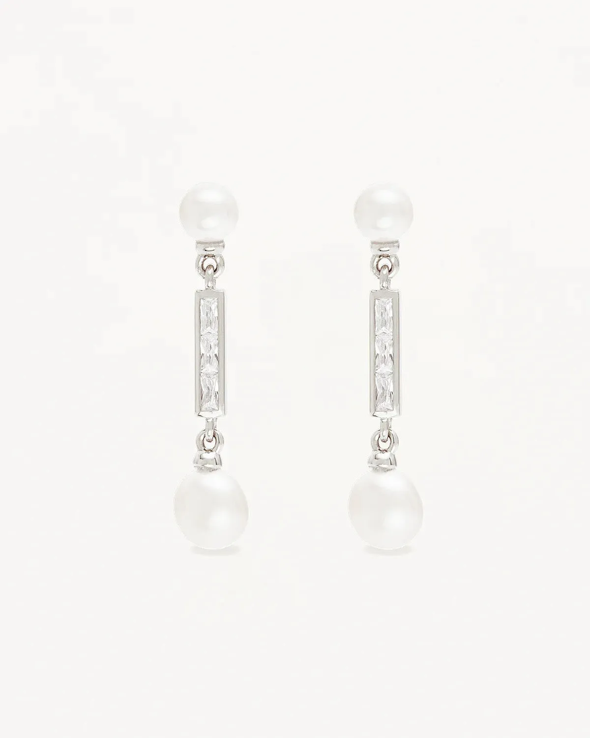 by charlotte Breathe Pearl Drop Earrings - Sterling Silver