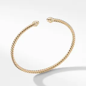 Cable Spira Bracelet in 18K Gold with Diamonds