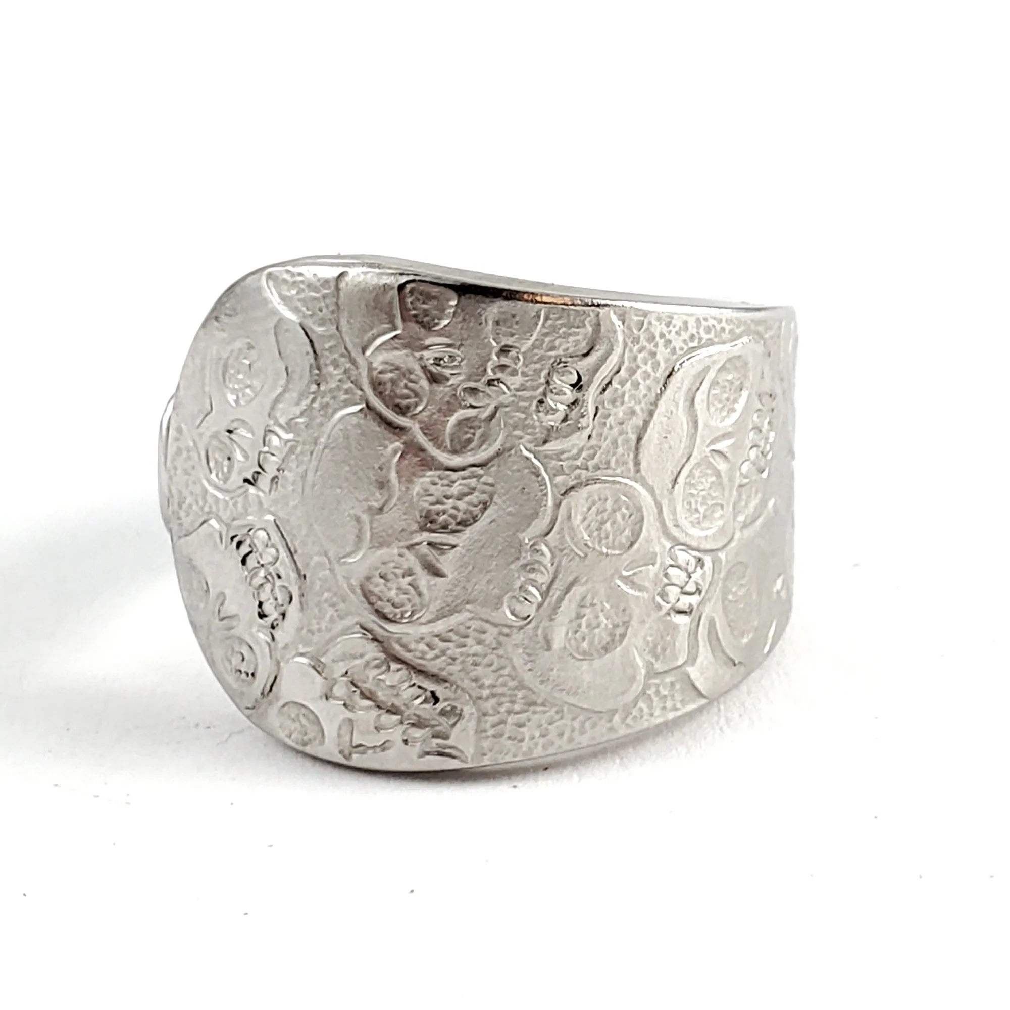 Calavera Skulls Stainless Steel Spoon Ring