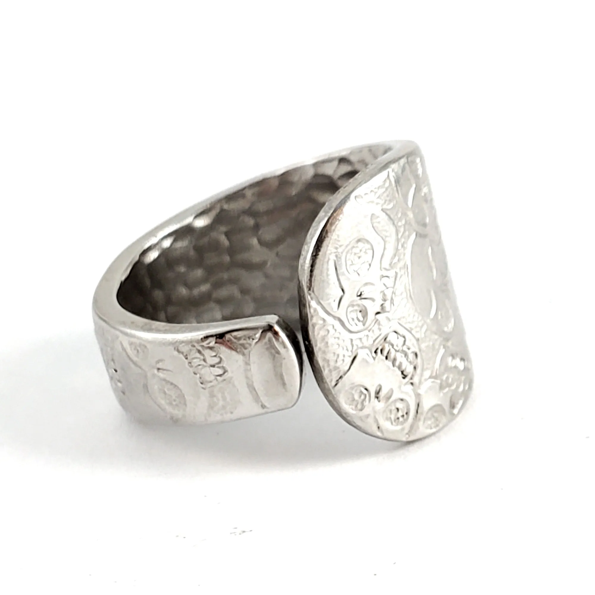 Calavera Skulls Stainless Steel Spoon Ring
