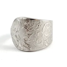 Calavera Skulls Stainless Steel Spoon Ring