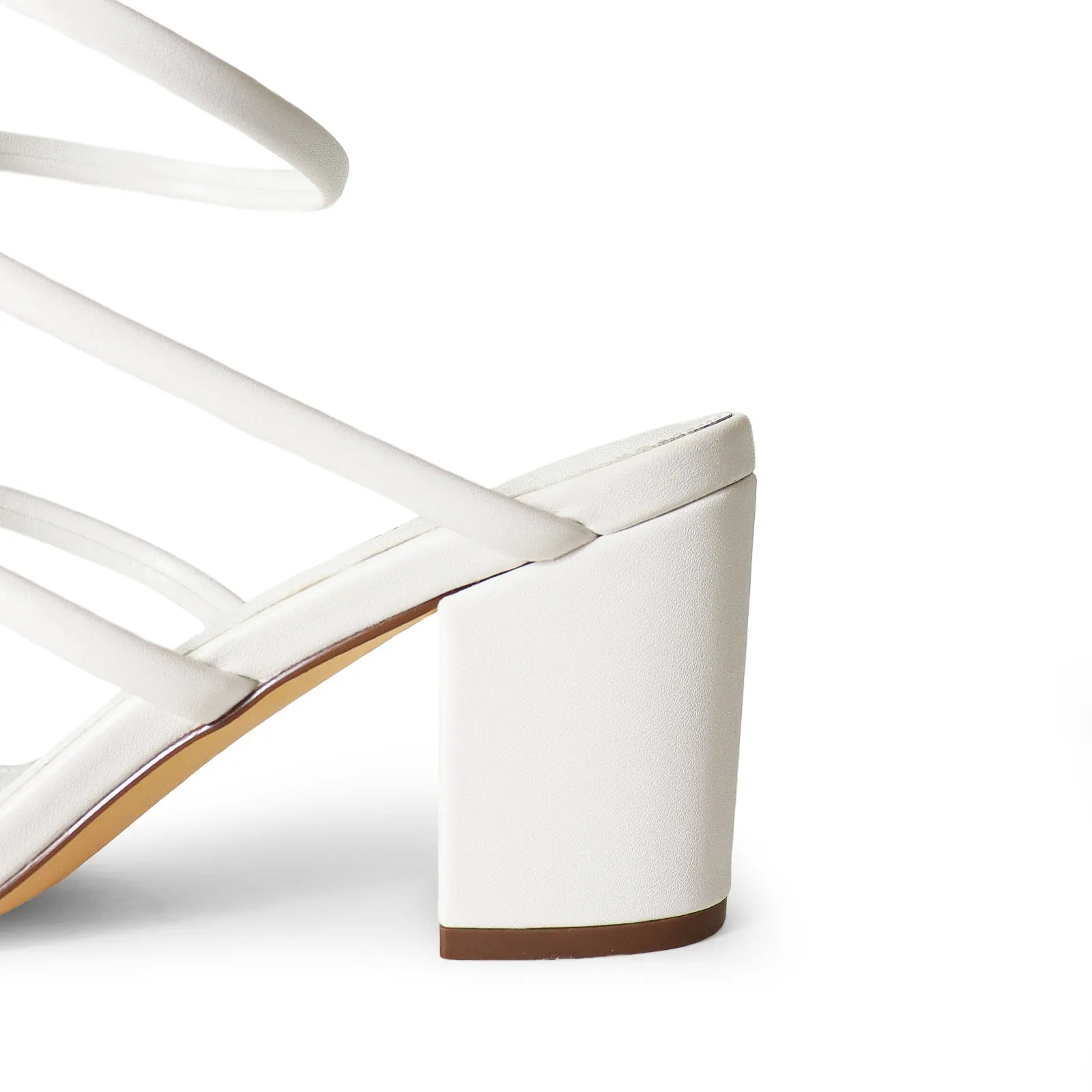 CAMBOLA-1 SQUARE TOE RING SPIRAL ANKLE WARPS - WHITE