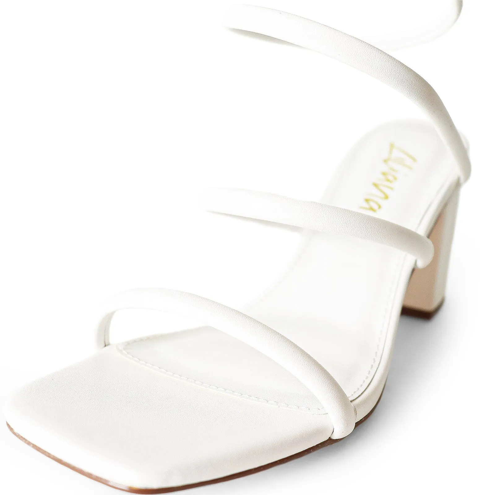 CAMBOLA-1 SQUARE TOE RING SPIRAL ANKLE WARPS - WHITE