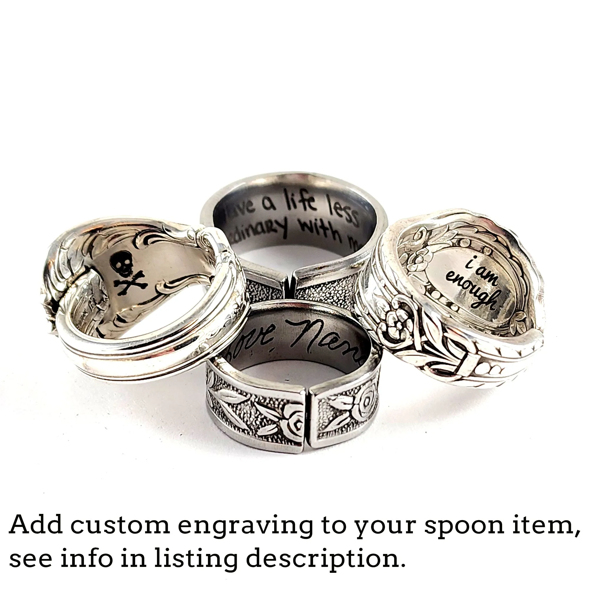 Cambridge Aztec Stainless Steel Spoon Ring