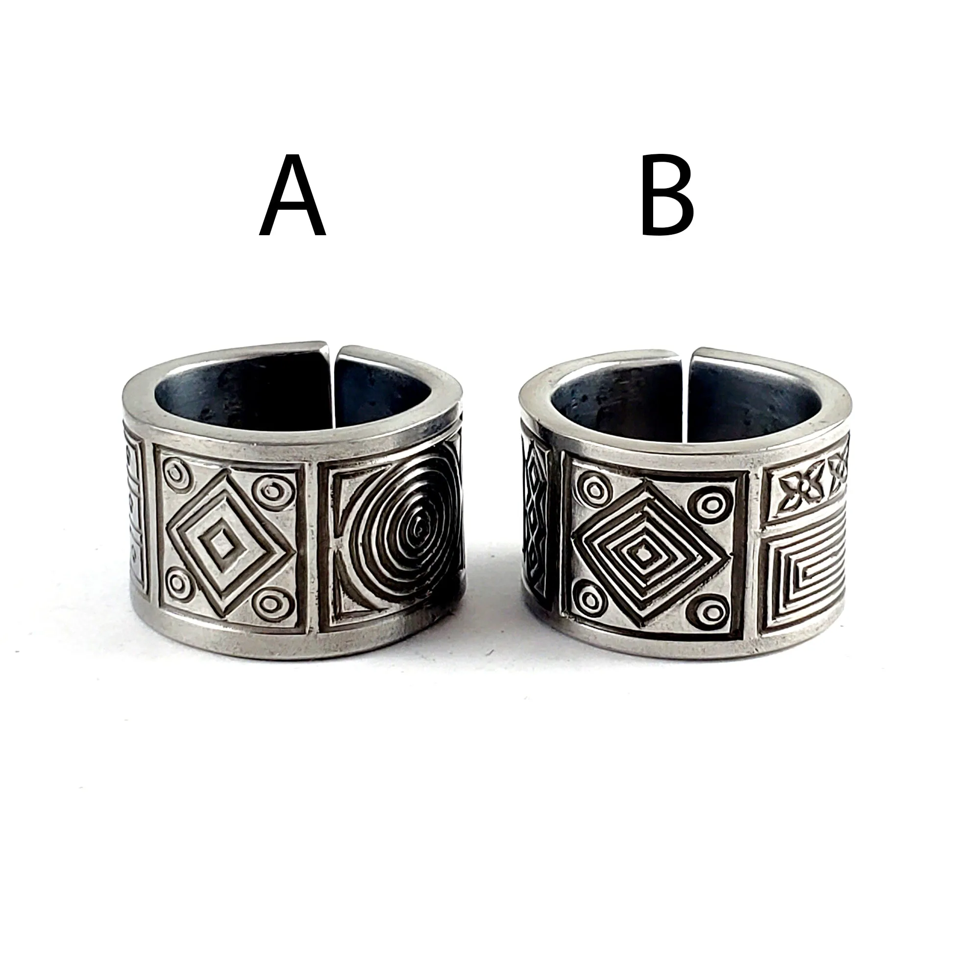 Cambridge Aztec Stainless Steel Spoon Ring