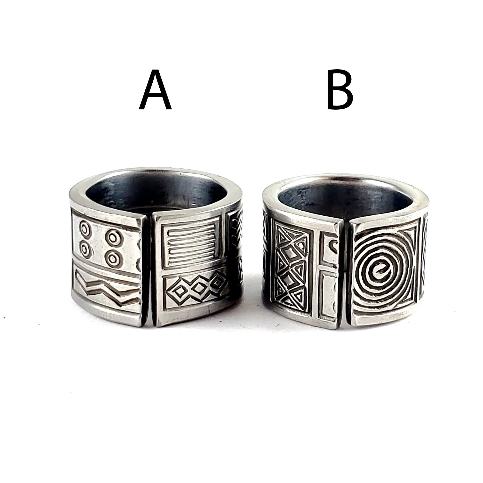 Cambridge Aztec Stainless Steel Spoon Ring