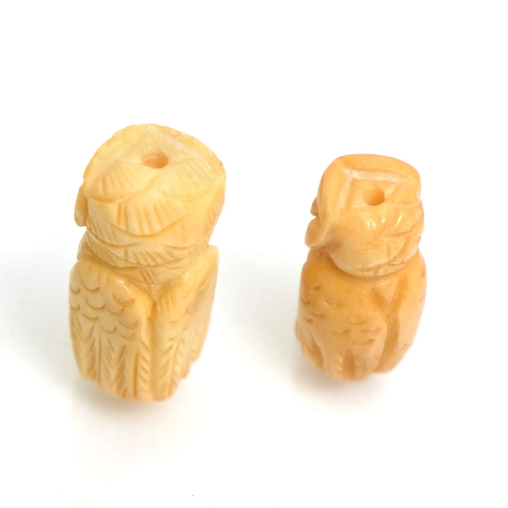 Carved Bone Pendant, Owl 1