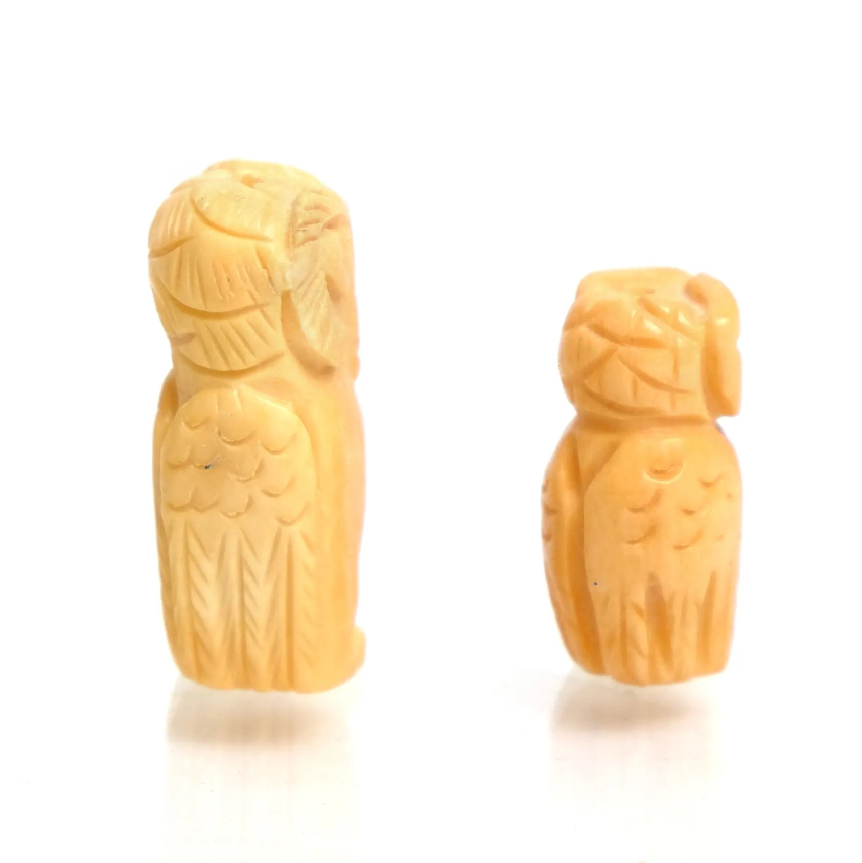 Carved Bone Pendant, Owl 1