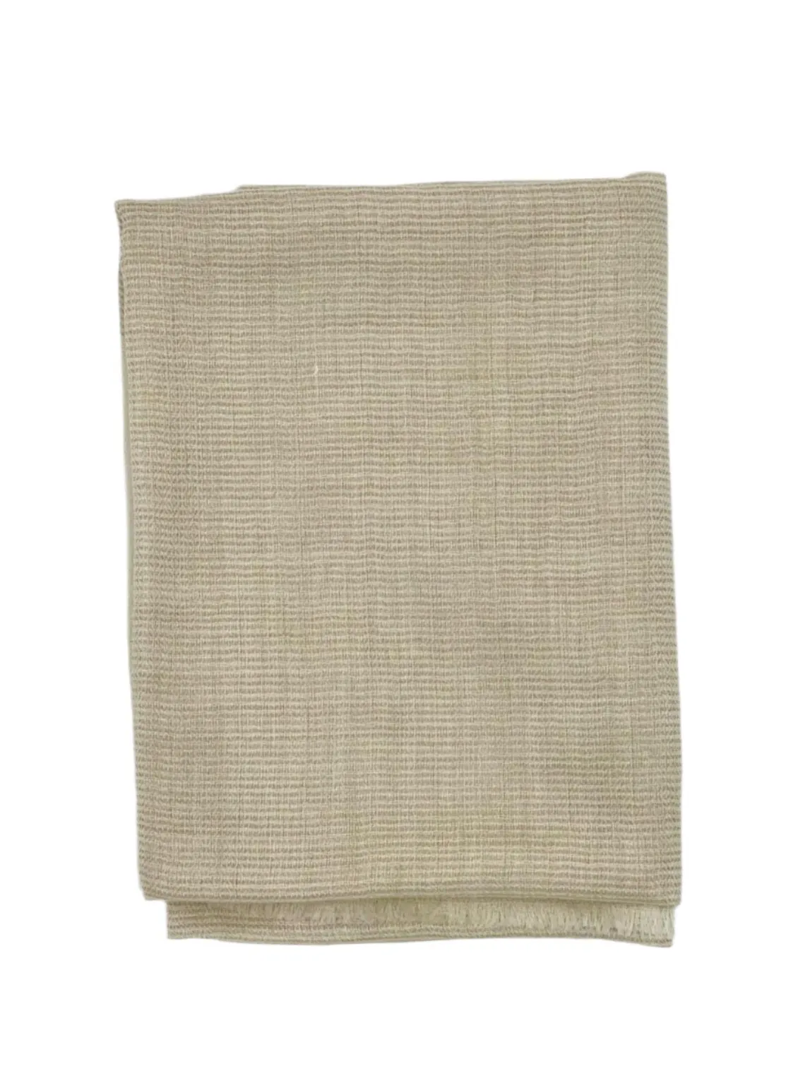 Cashmere Scarf - Soft Beige With Stripes