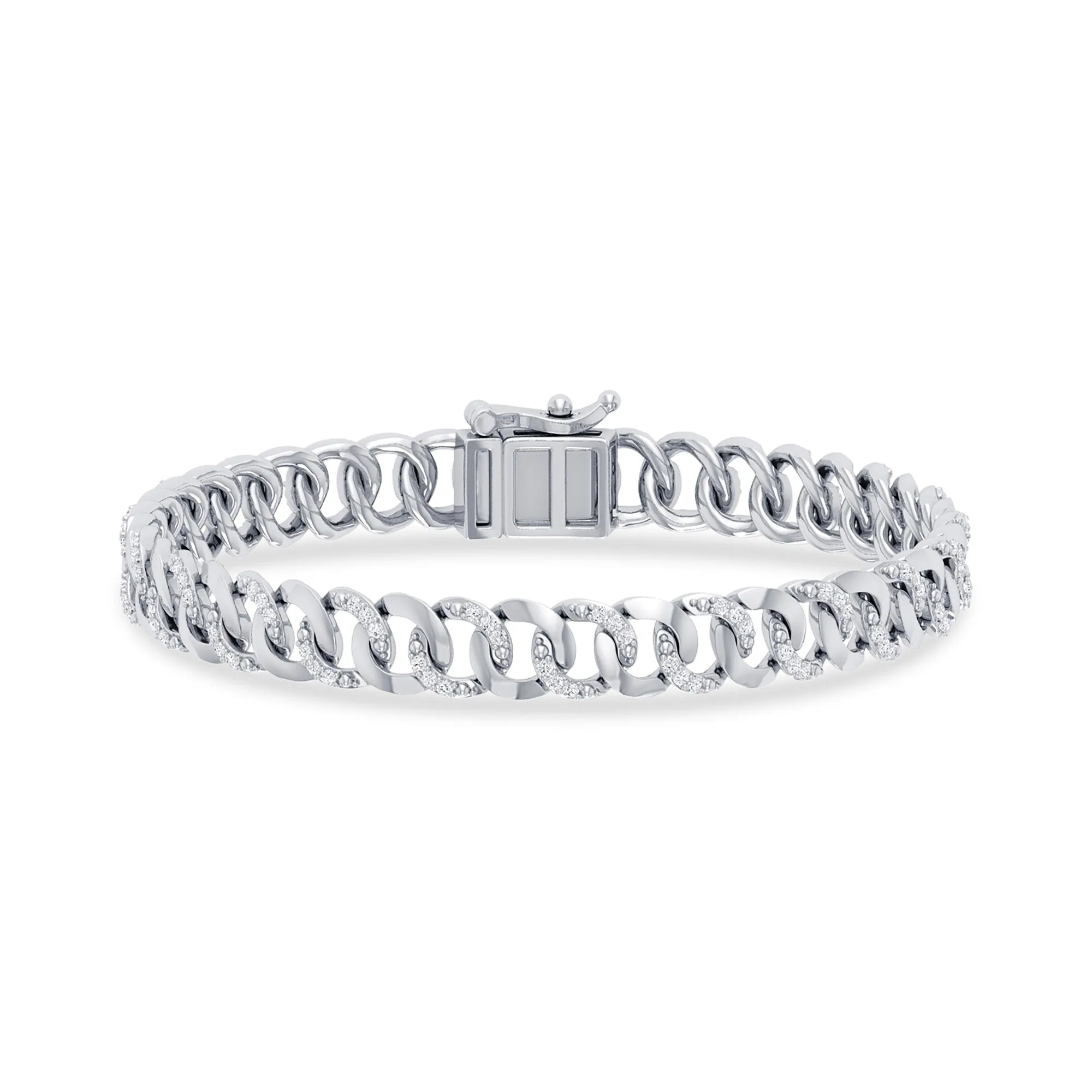 Celebration Sterling Silver Round Cut 0.50 Carat tw Lab Grown Diamonds Bracelet