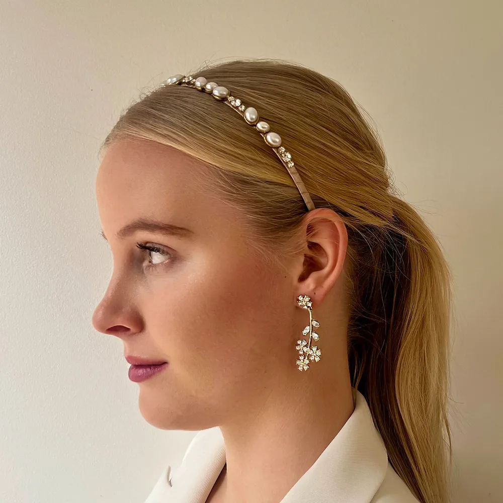 Chelsea Pearl & Crystal Headband