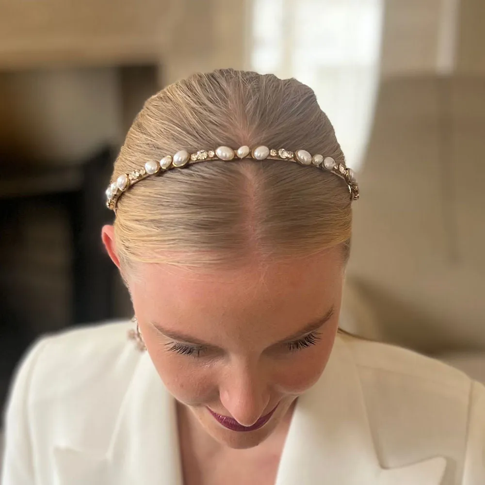 Chelsea Pearl & Crystal Headband