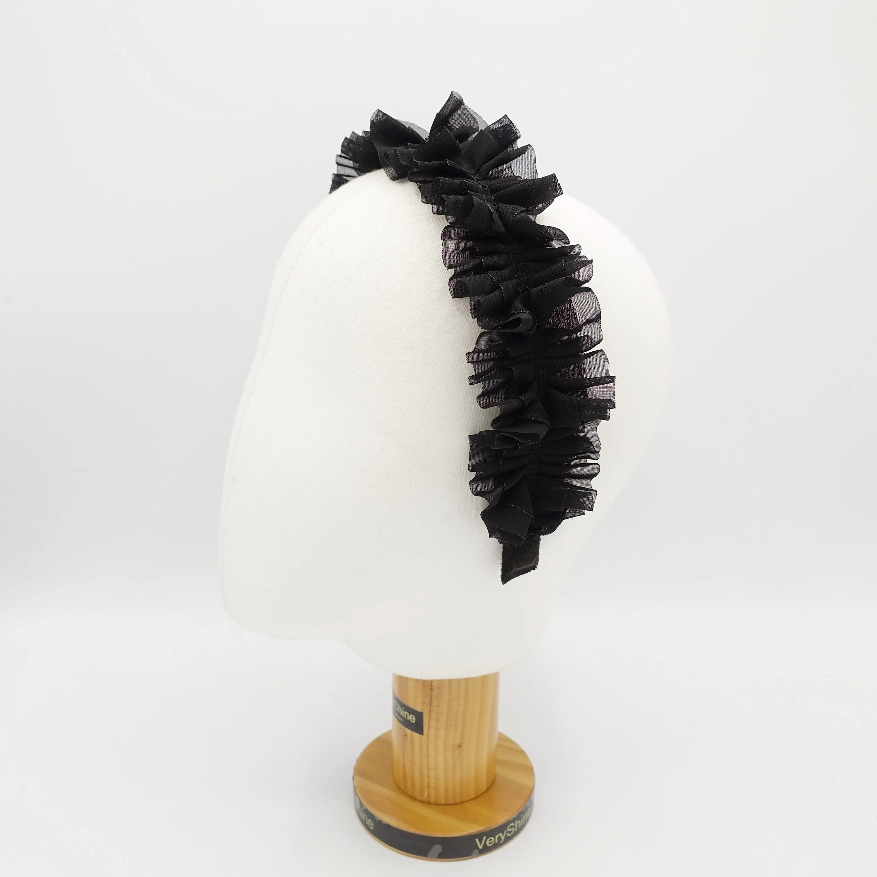 chiffon ruffle pleated headband feminine style hairband for women