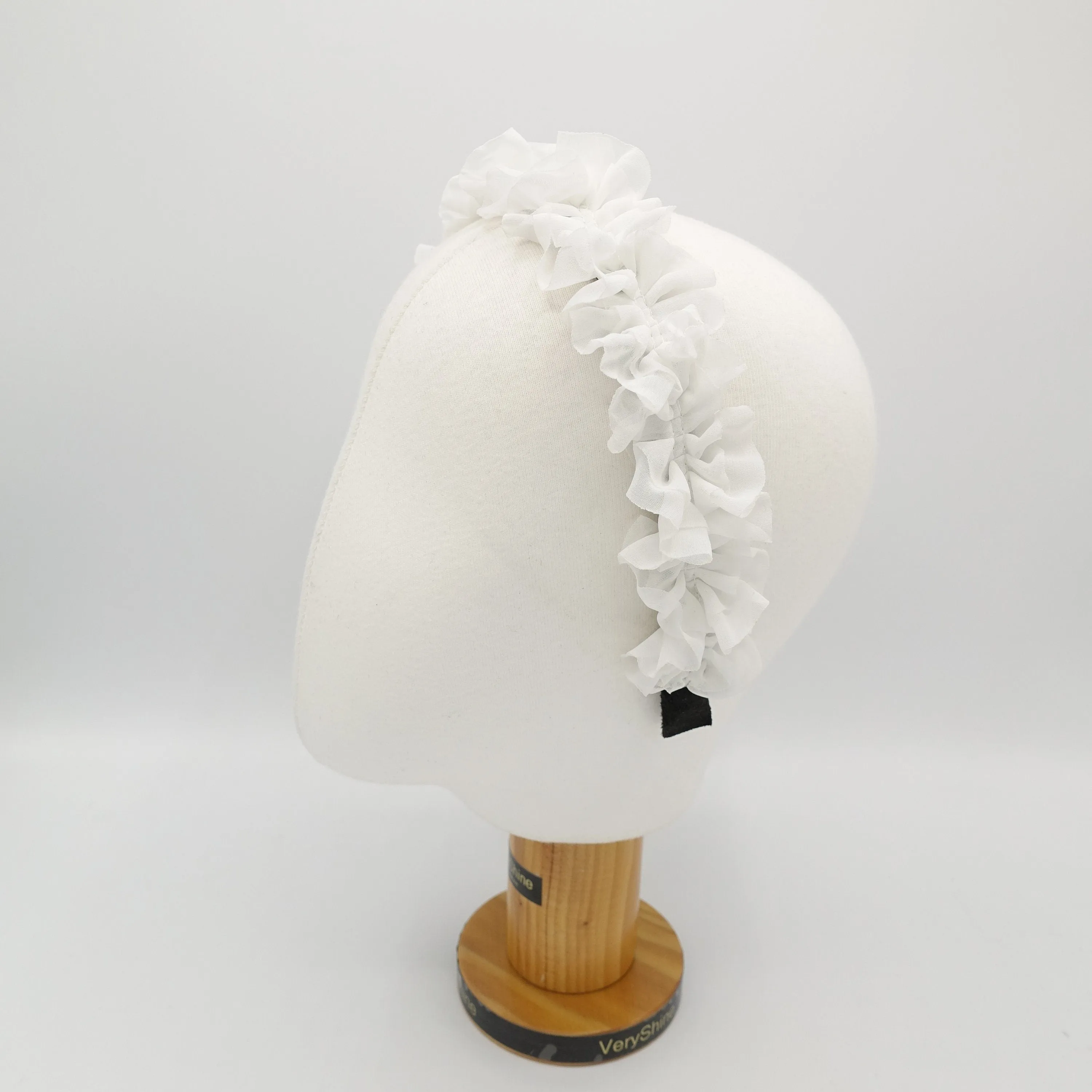 chiffon ruffle pleated headband feminine style hairband for women