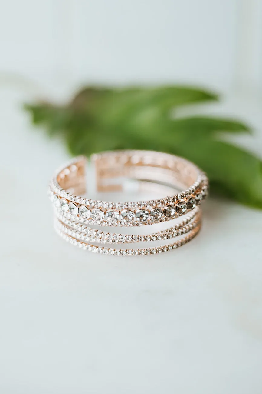Circle Stone Row X Bottom Cuff