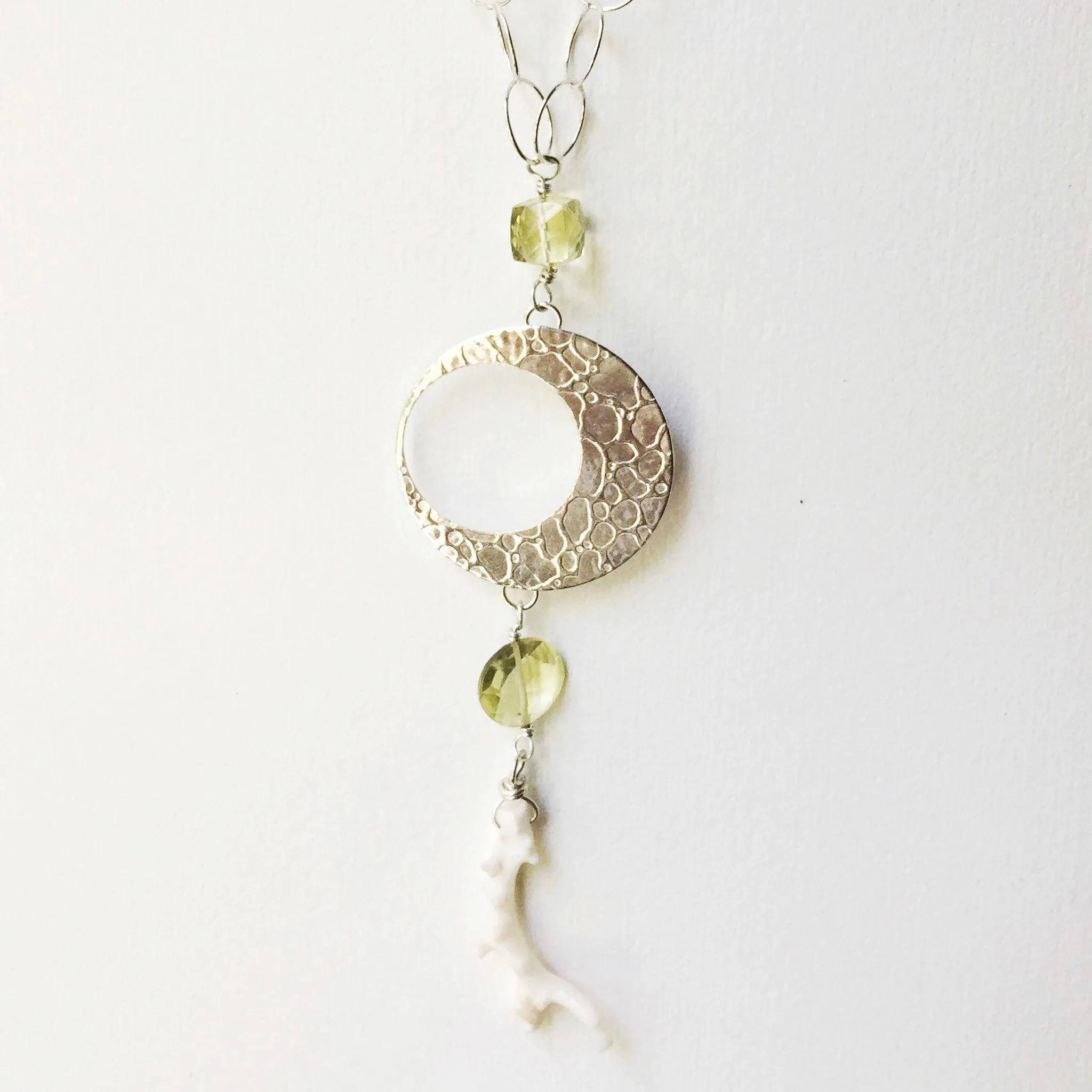 Citron Coral Eclipse Necklace