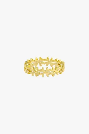 Clover club index ring gold plated