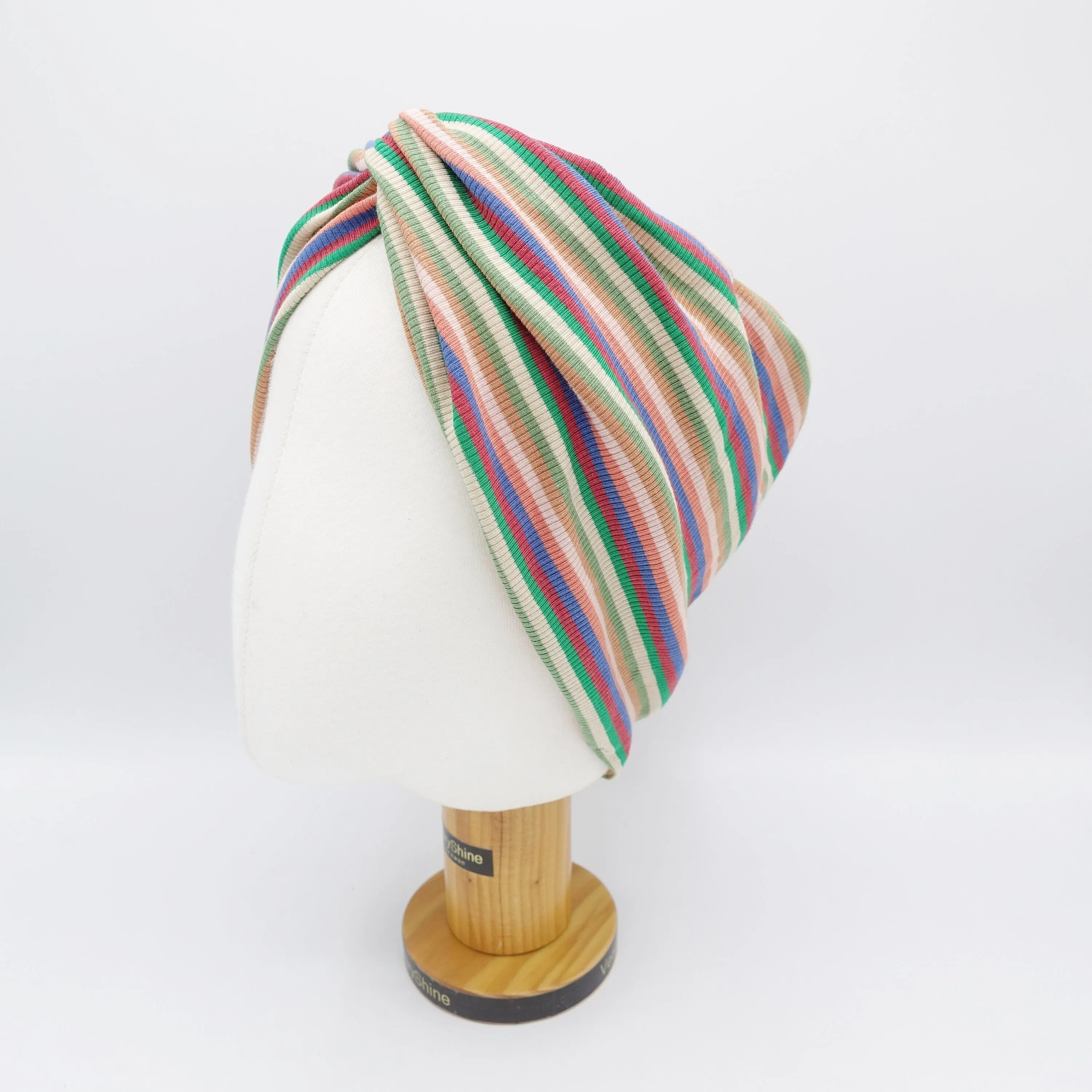 colorful stripe turban headband