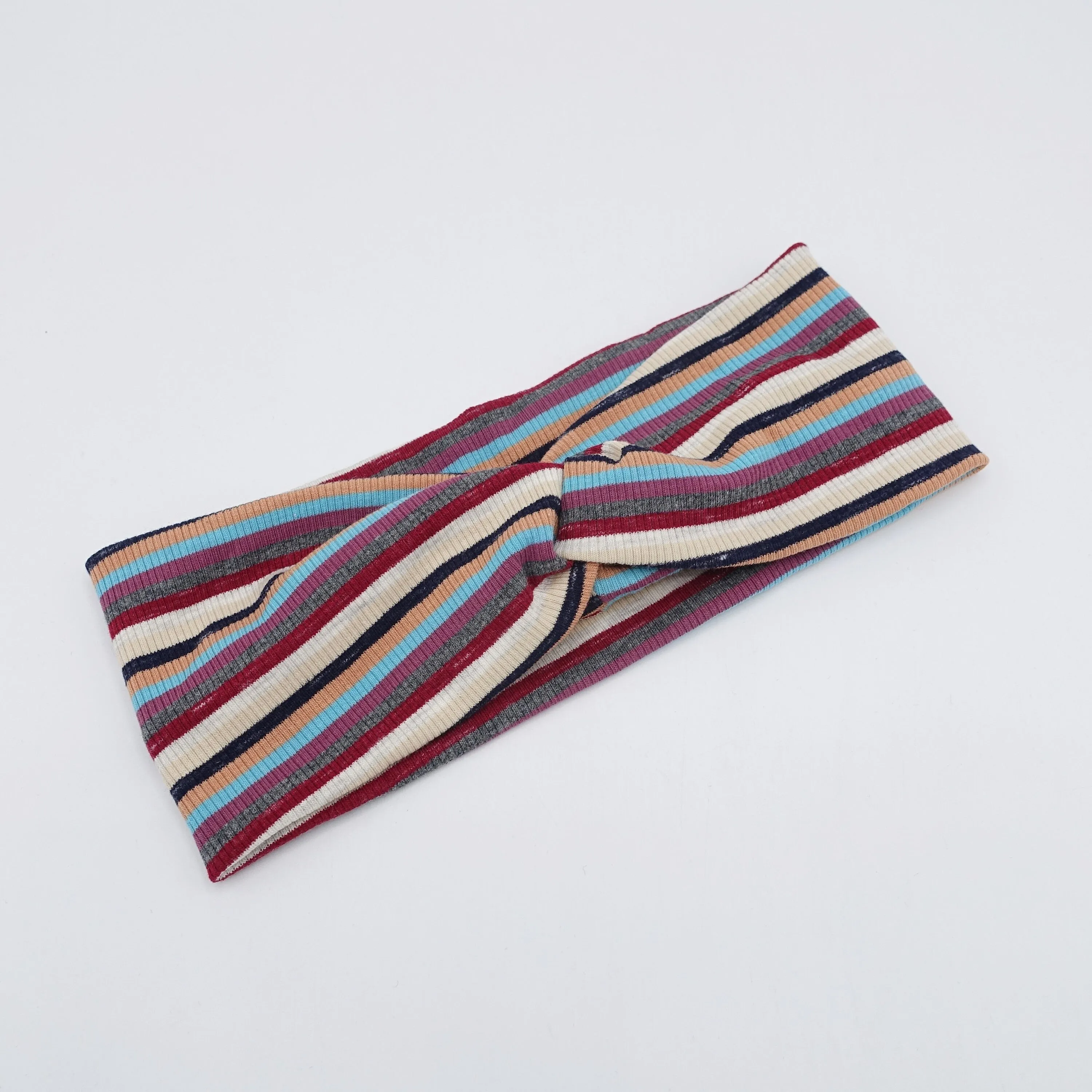 colorful stripe turban headband