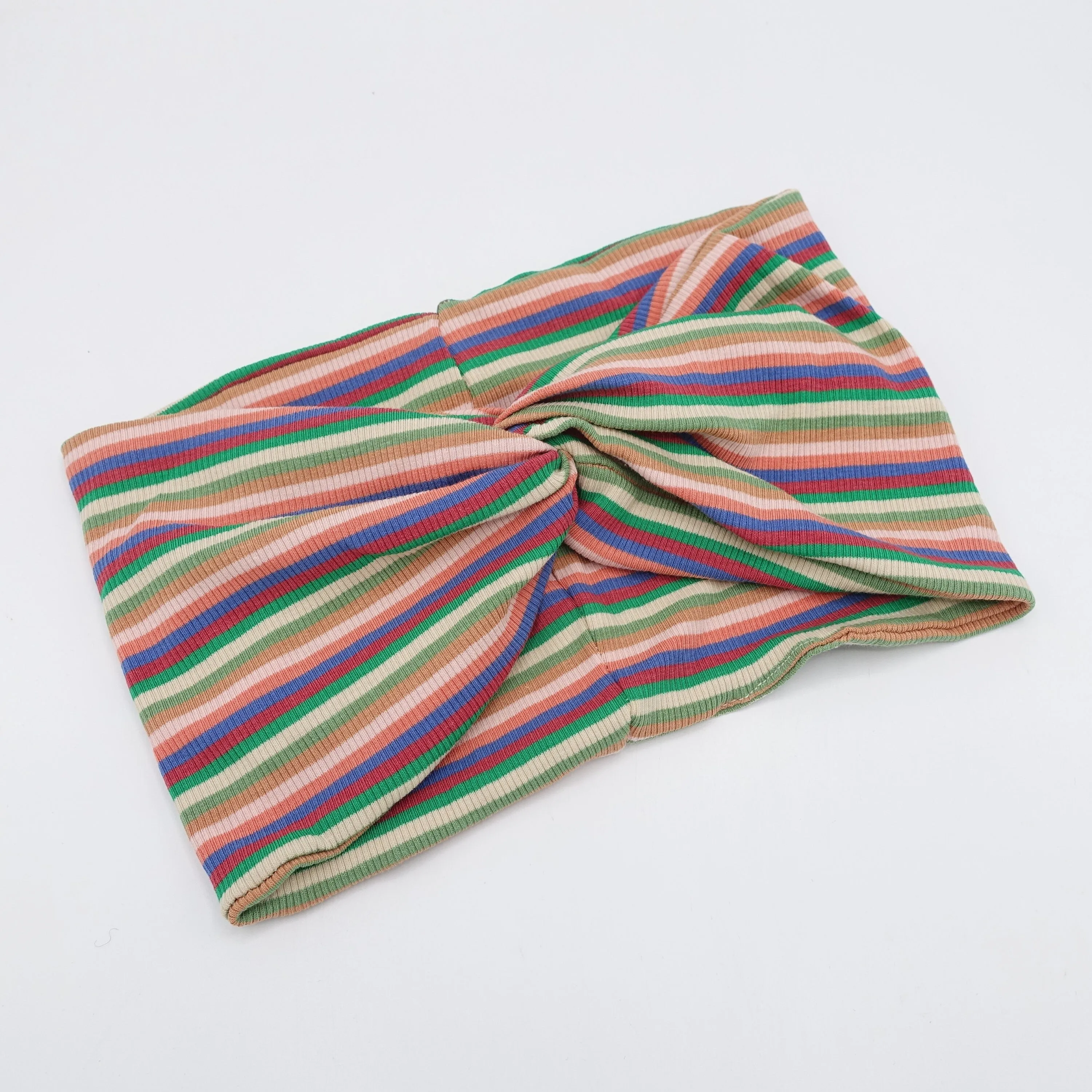 colorful stripe turban headband