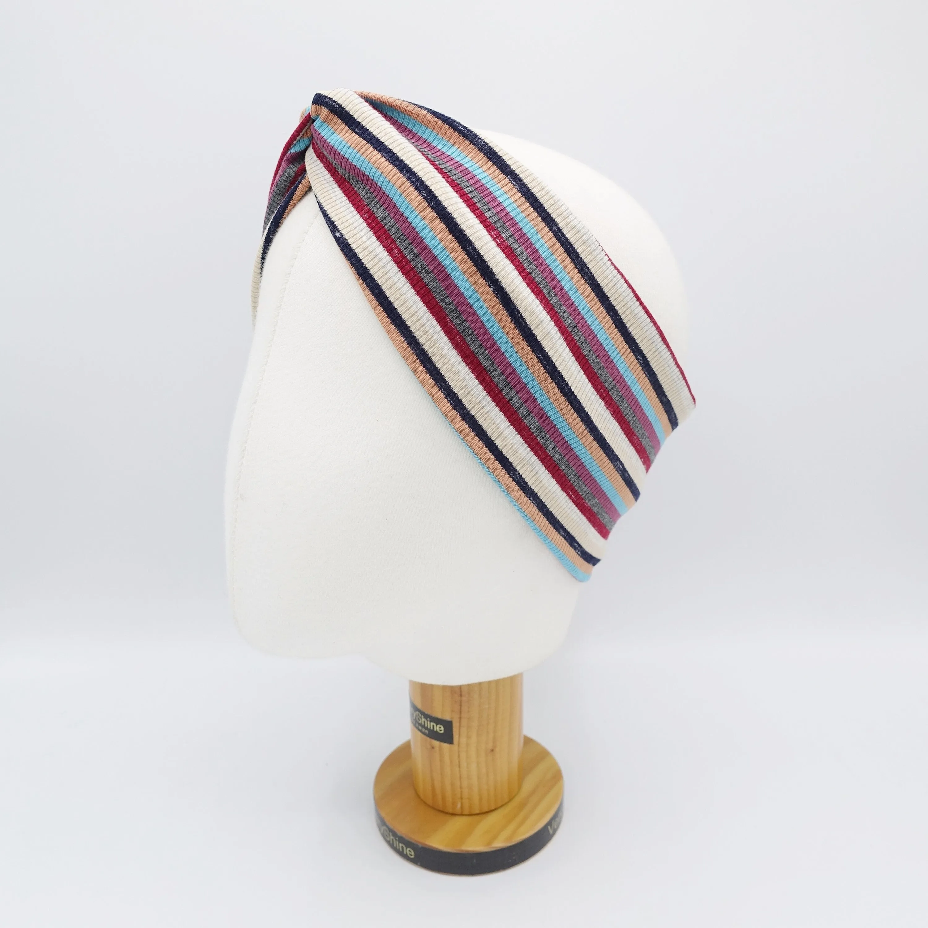 colorful stripe turban headband
