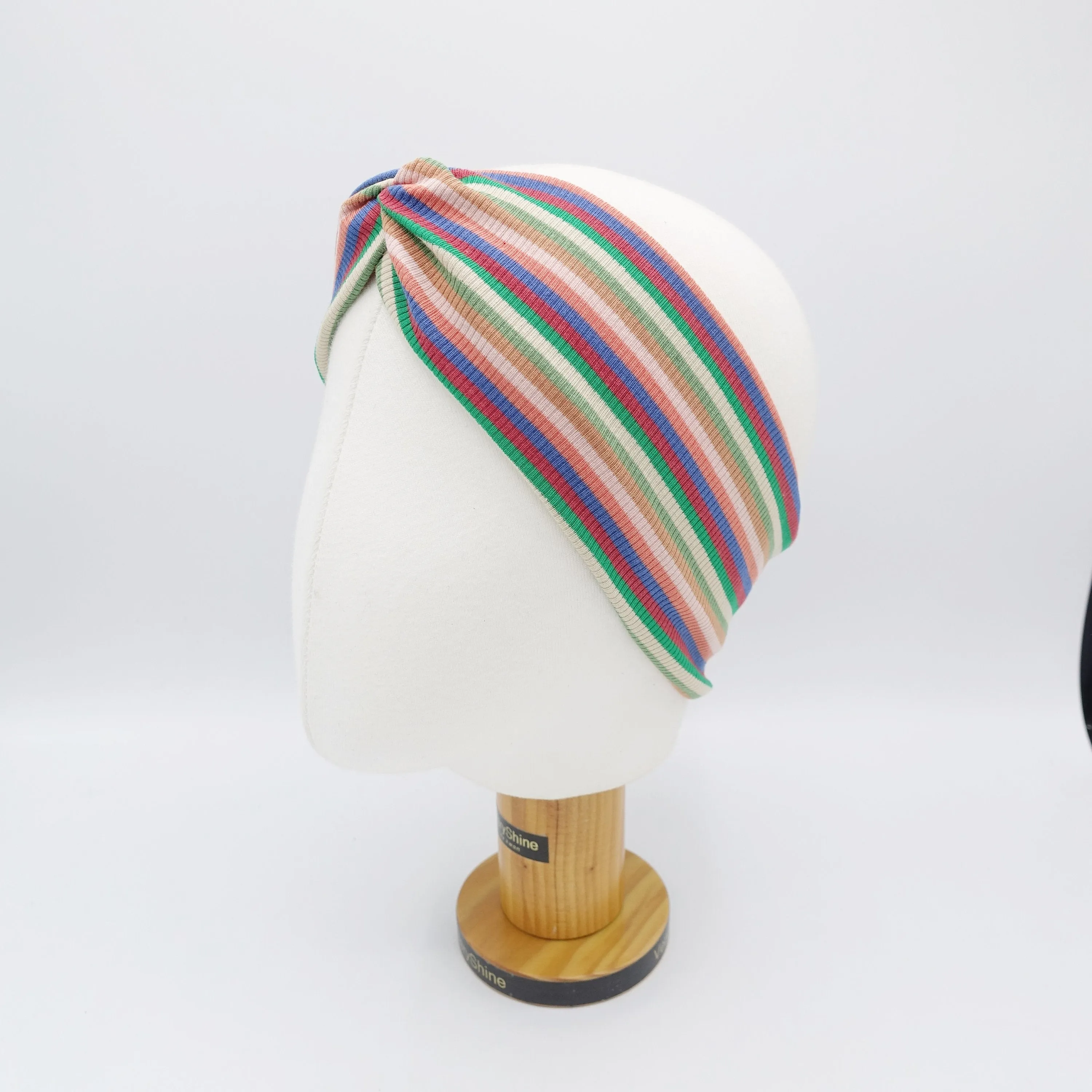 colorful stripe turban headband
