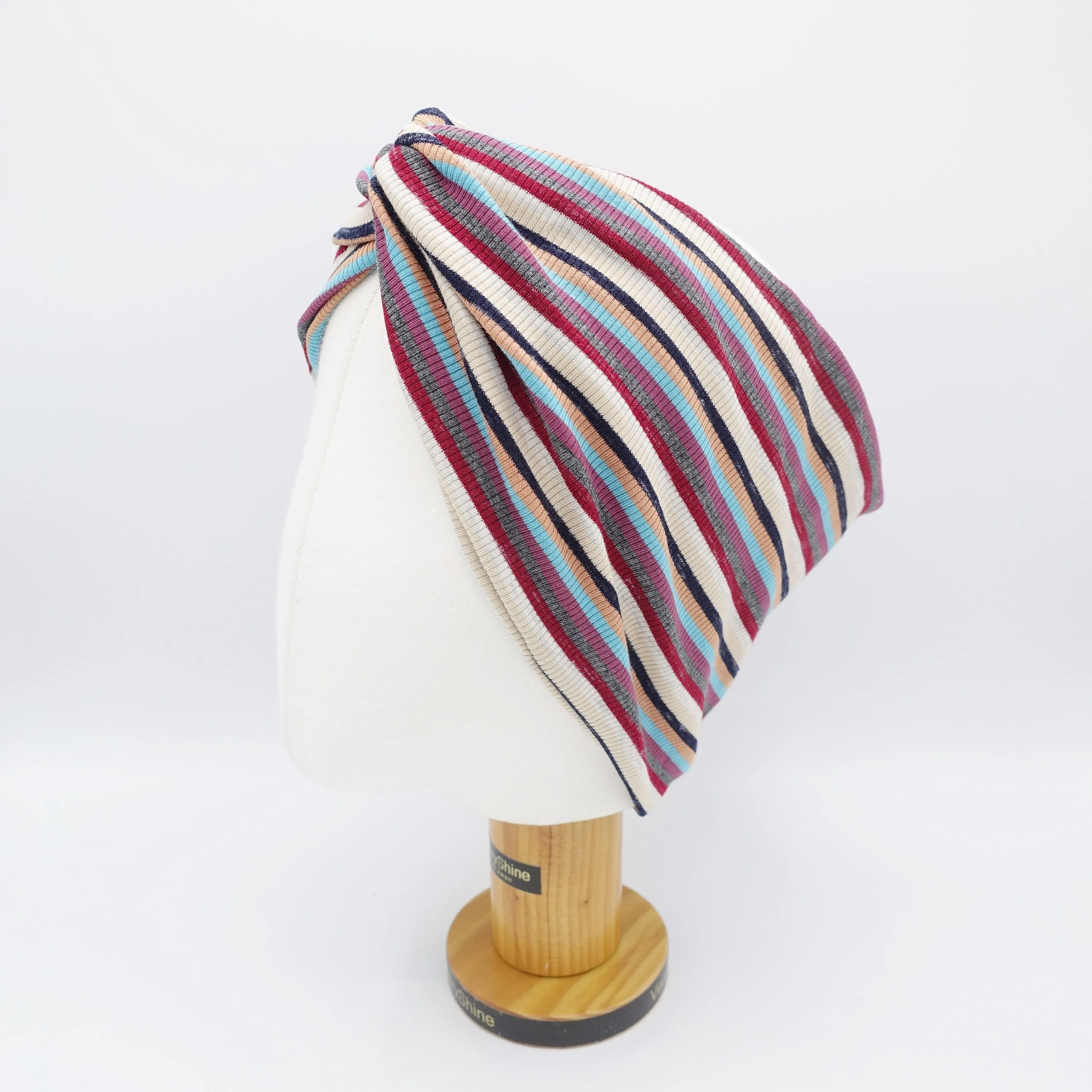 colorful stripe turban headband