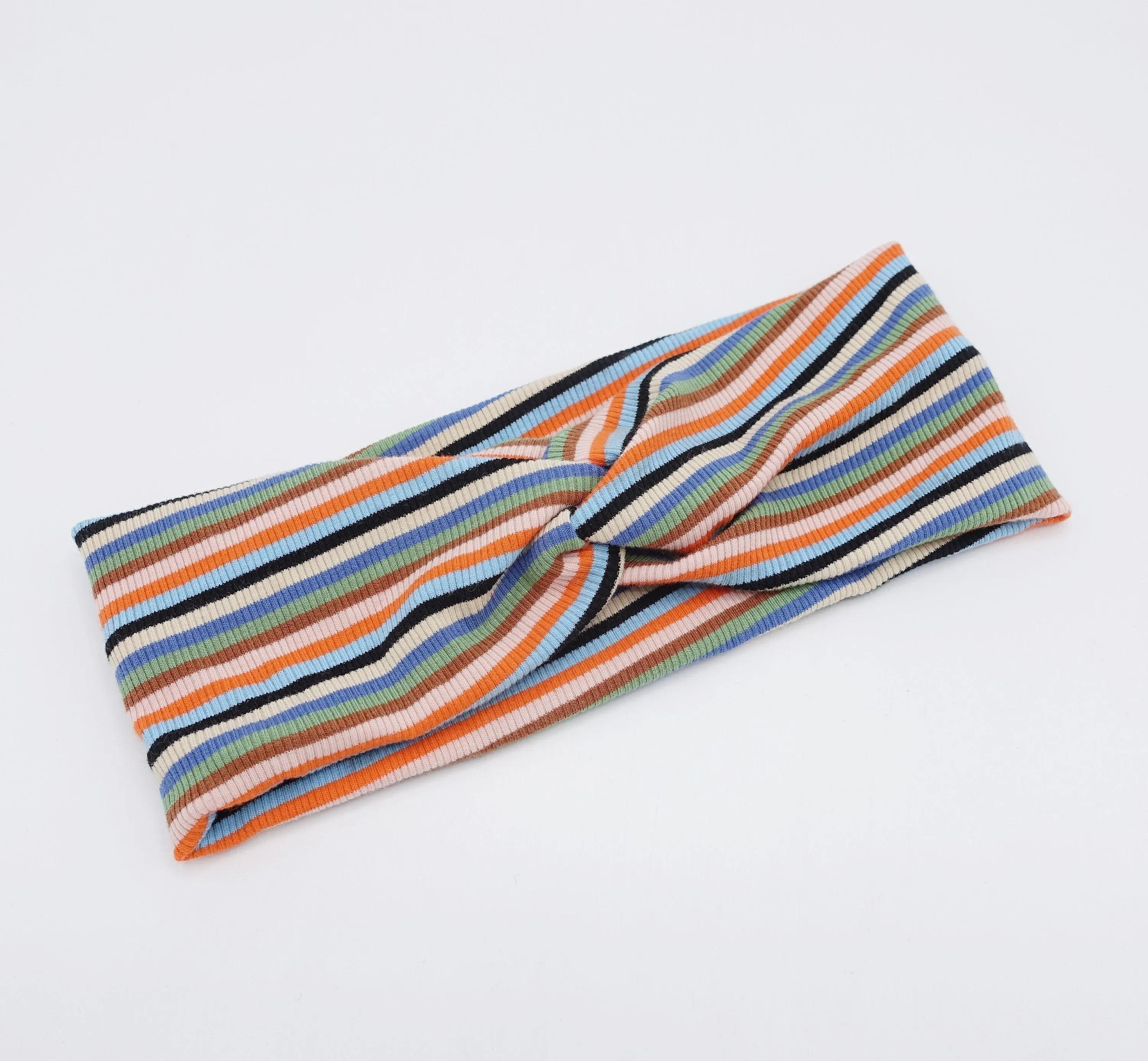 colorful stripe turban headband