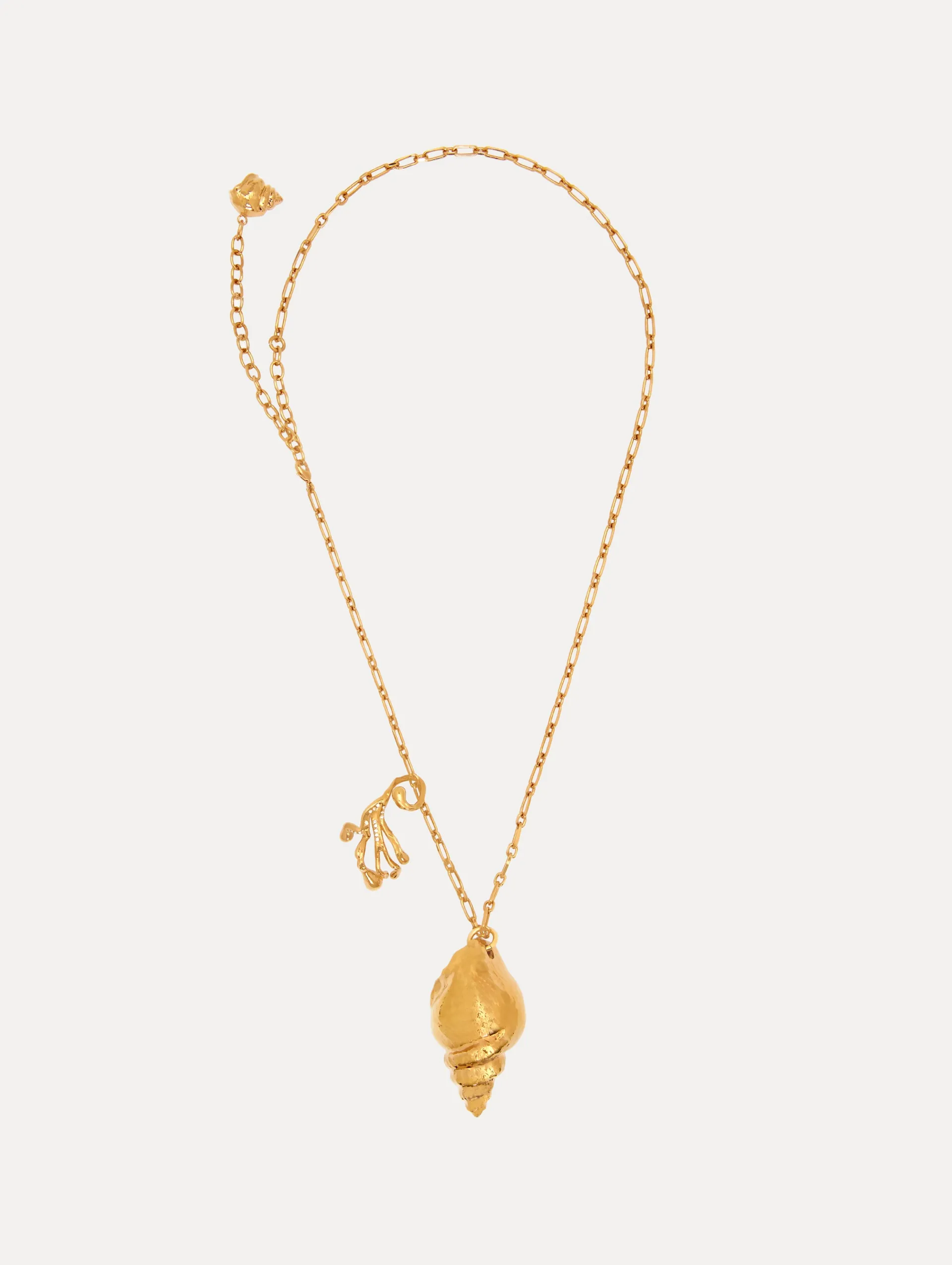 Coral & Shell Pendant Necklace