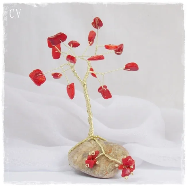 Coral Wire Tree Sculpture
